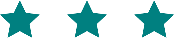 Three teal stars